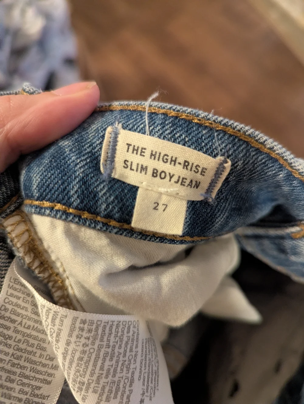 Madewell The High Rise Slim Boyjean Jeans Size 27 Classic Medium Wash Denim - Picture 7 of 7